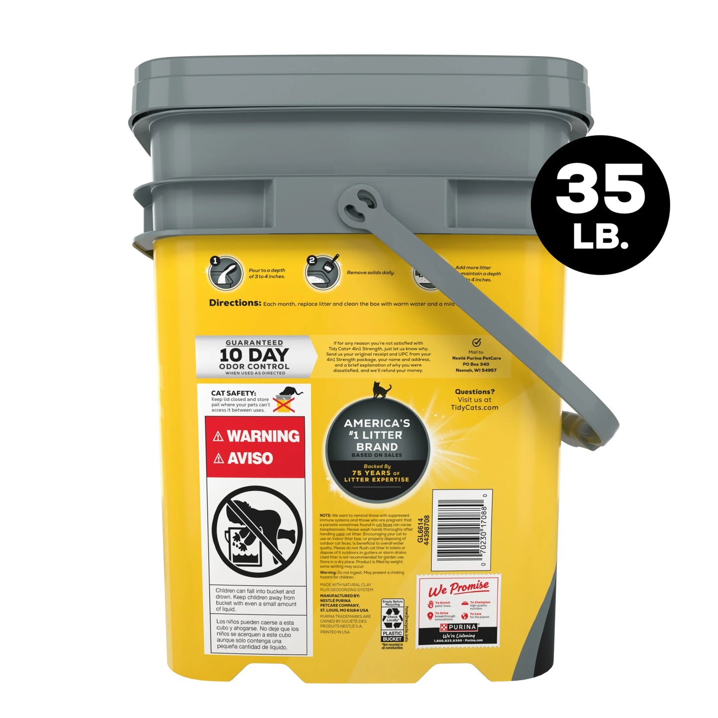 Purina 4-In-1 Clumping Cat Litter, Odor Control, Low Dust, 35 Lb.