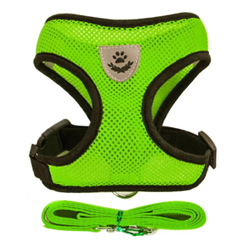 Adjustable Mesh Cat Harness Vest with Leash - Perfect for Small to Medium Dogs and Cats!