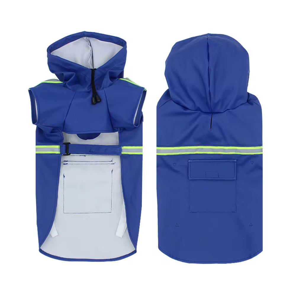 Stylish Waterproof Pet Poncho Raincoat for Small to Large Dogs - Reflective, Breathable, and Perfect for Outdoor Adventures!