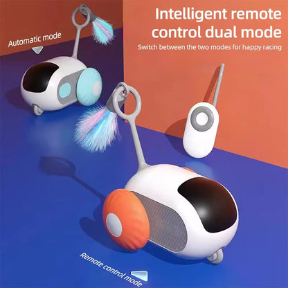 Interactive Smart Cat Toy Car - Automatic Rolling Remote Control Ball for Indoor Fun!