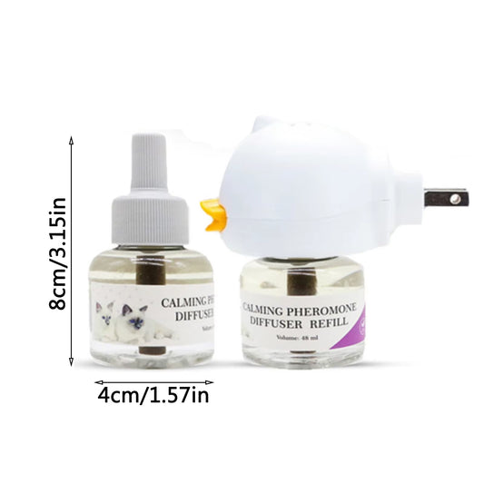 Calming Pheromone Diffuser Kit for Cats - 30-Day Refill & Relaxing Spray for a Peaceful Home