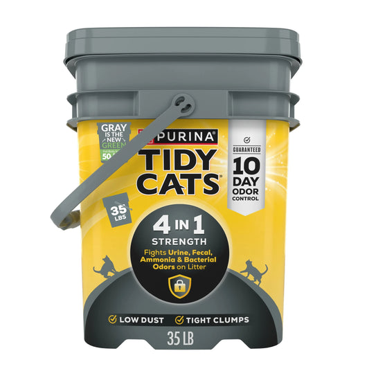Purina  4-In-1 Clumping Cat Litter, Odor Control, Low Dust, 35 Lb. 