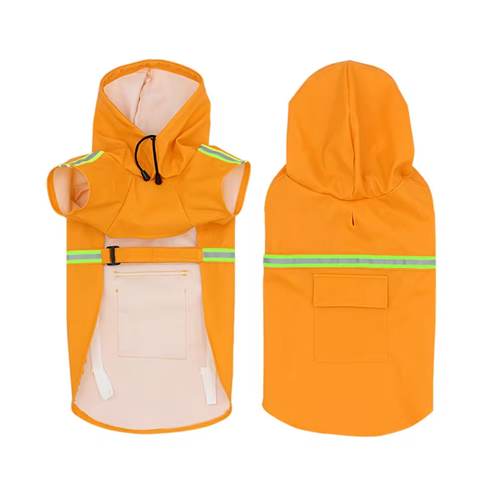 Stylish Waterproof Pet Poncho Raincoat for Small to Large Dogs - Reflective, Breathable, and Perfect for Outdoor Adventures!
