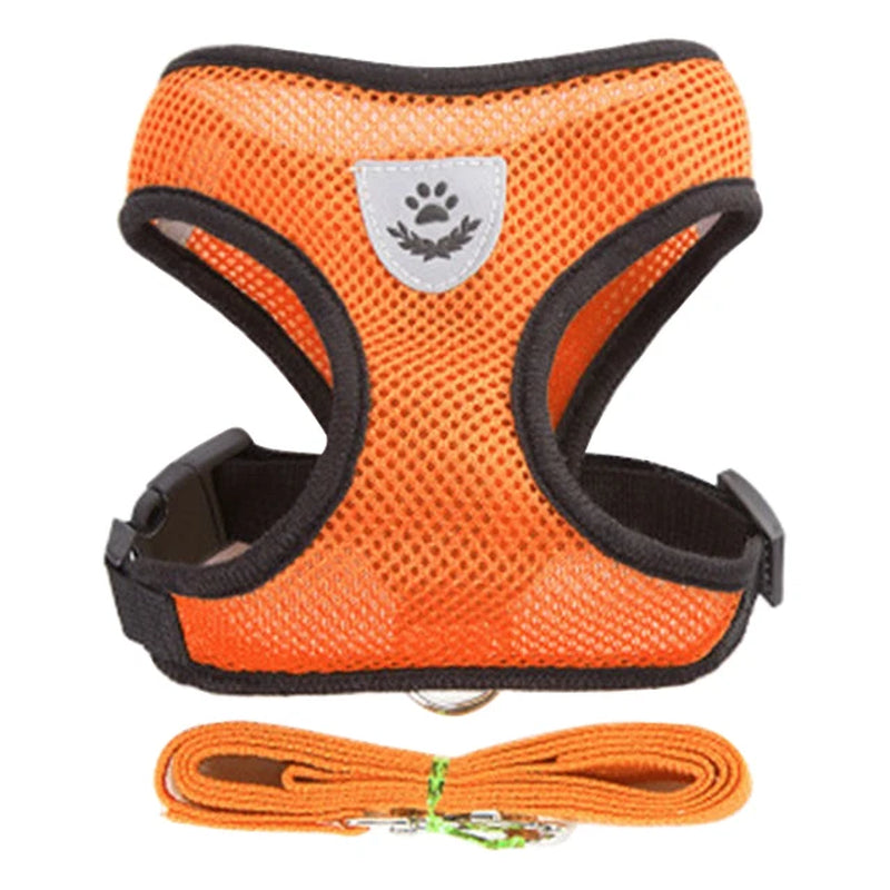 Adjustable Mesh Cat Harness Vest with Leash - Perfect for Small to Medium Dogs and Cats!