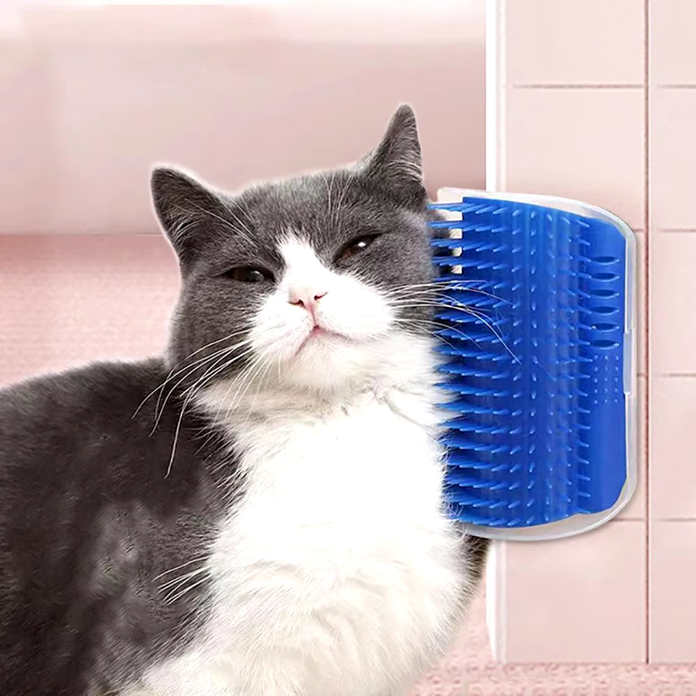 Softer Cat Self-Groomer Brush with Catnip - Playful Massage Comb & Face Scratcher for Kittens and Puppies