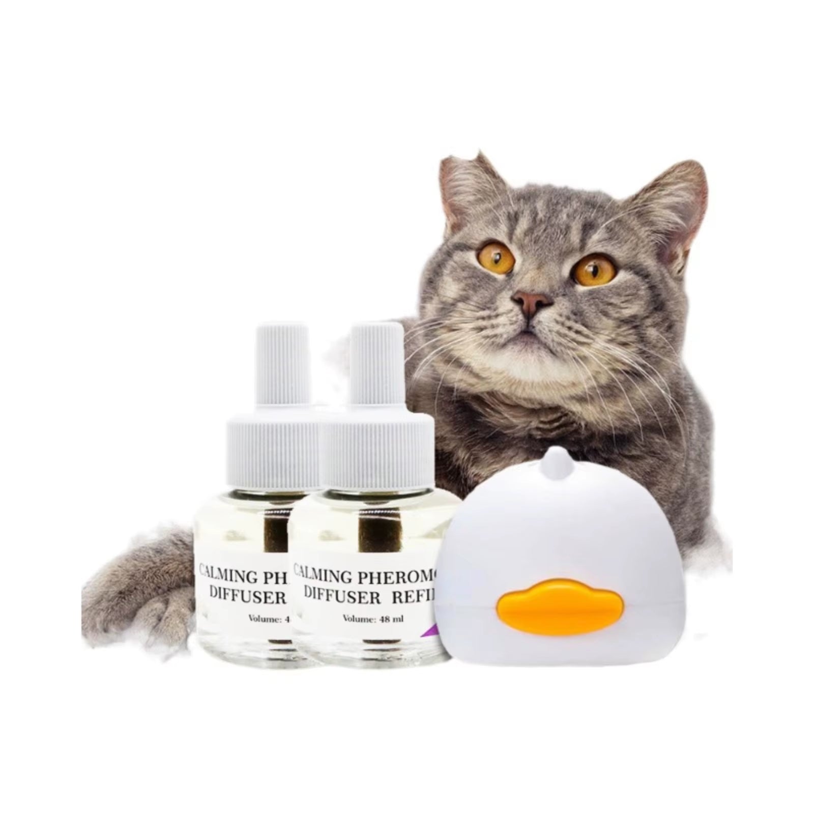 Calming Pheromone Diffuser Kit for Cats - 30-Day Refill & Relaxing Spray for a Peaceful Home