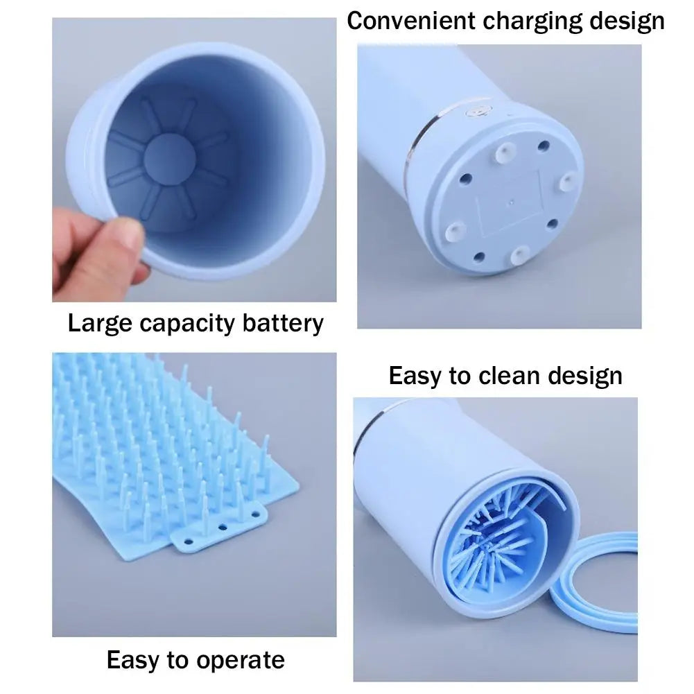 Ultimate Portable Dog Paw Washer - Automatic Electric Cleaner & Massager for Small to Medium Pets - USB Rechargeable