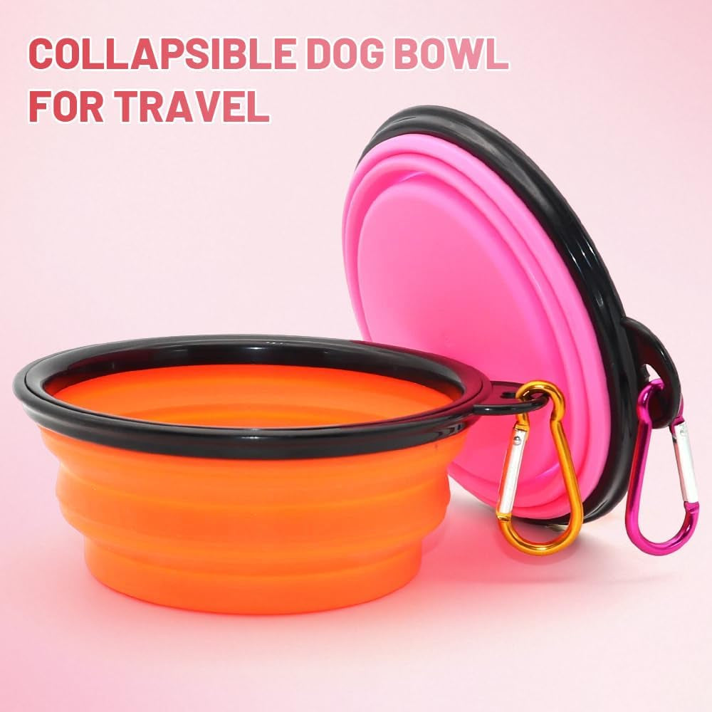 Portable Collapsible Dog Bowls (2 Pack) 