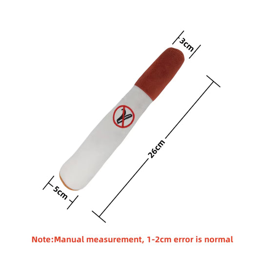 Indestructible Plush Cigar Dog Toy - Interactive Squeaky Chewing Fun for Small Dogs!