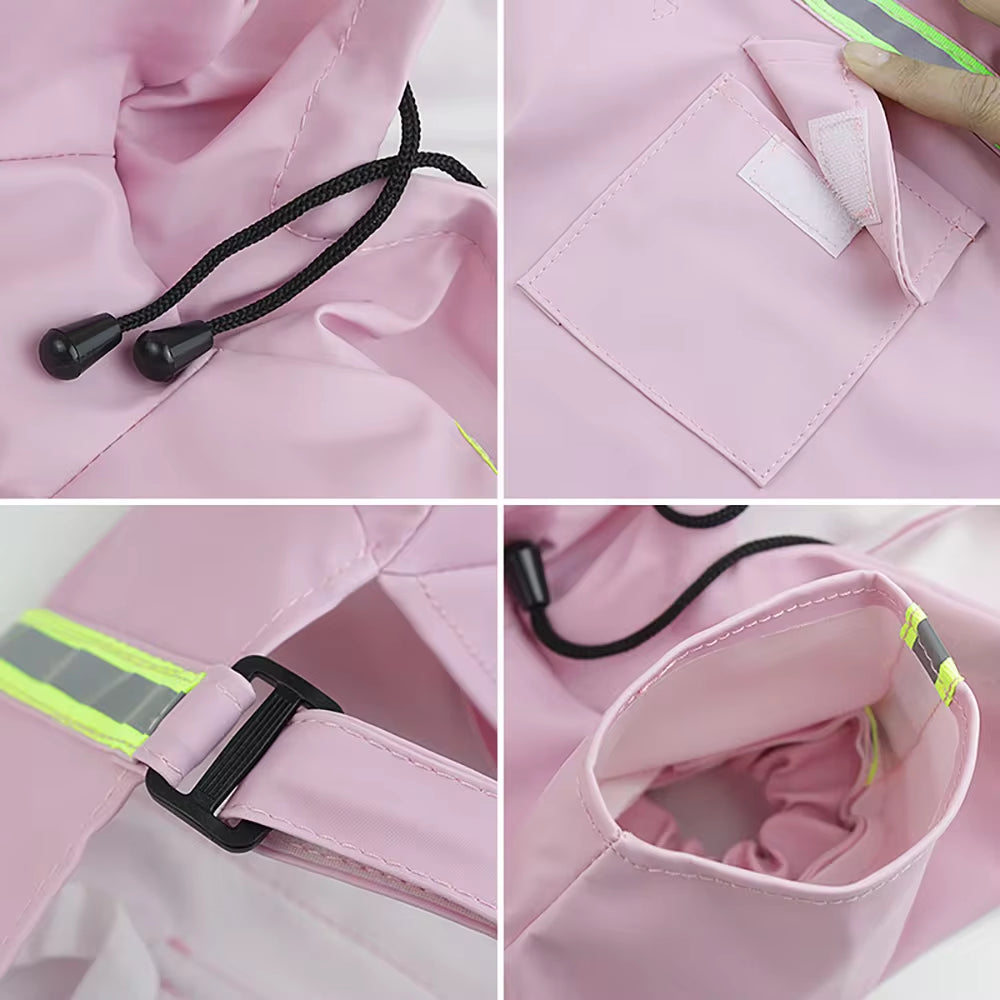 Stylish Waterproof Pet Poncho Raincoat for Small to Large Dogs - Reflective, Breathable, and Perfect for Outdoor Adventures!