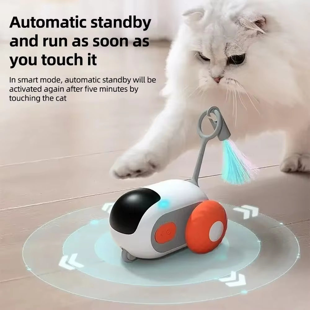 Interactive Smart Cat Toy Car - Automatic Rolling Remote Control Ball for Indoor Fun!