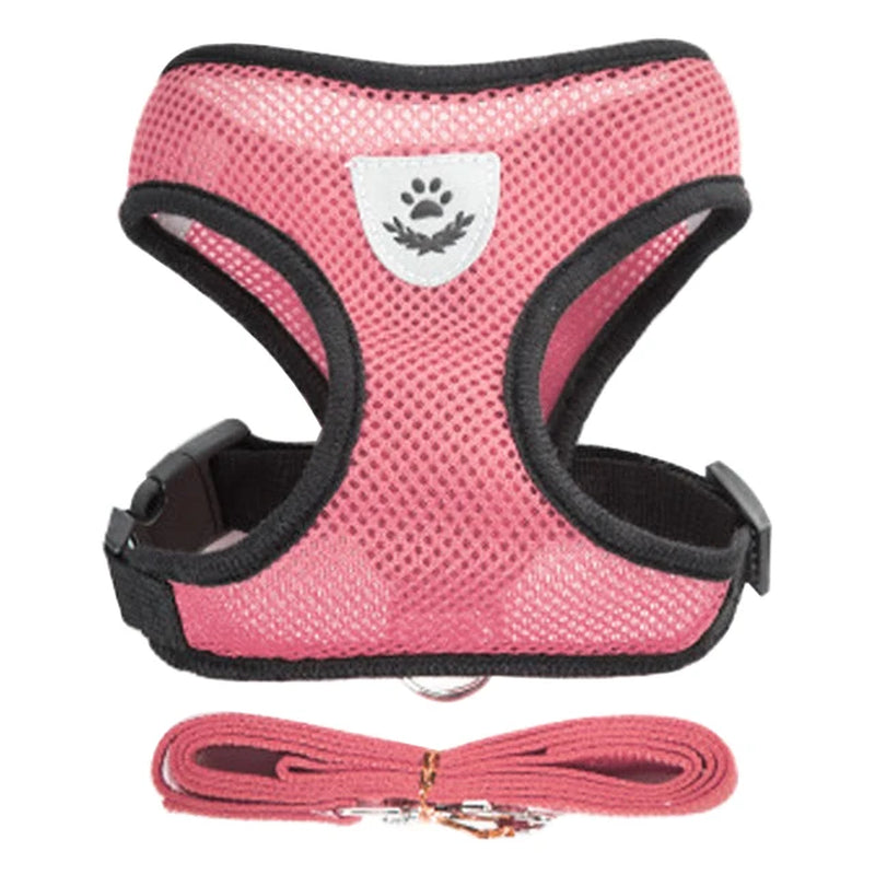 Adjustable Mesh Cat Harness Vest with Leash - Perfect for Small to Medium Dogs and Cats!
