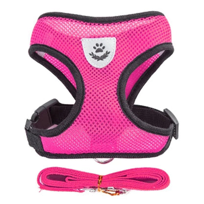 Adjustable Mesh Cat Harness Vest with Leash - Perfect for Small to Medium Dogs and Cats!