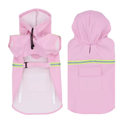 Stylish Waterproof Pet Poncho Raincoat for Small to Large Dogs - Reflective, Breathable, and Perfect for Outdoor Adventures!