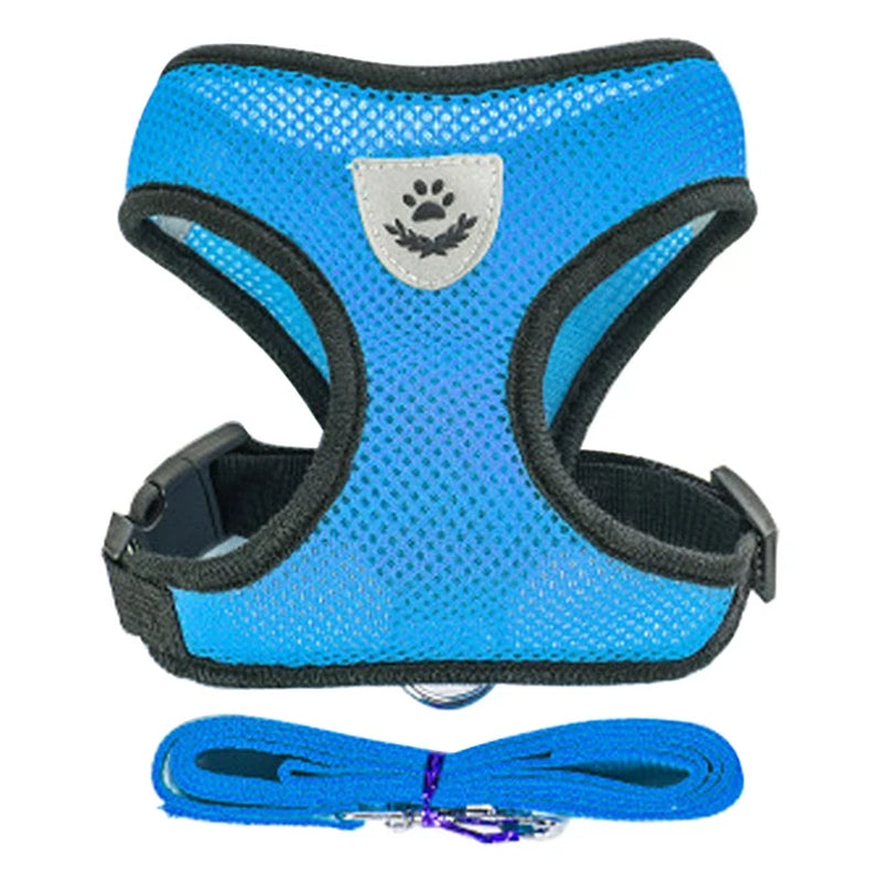 Adjustable Mesh Cat Harness Vest with Leash - Perfect for Small to Medium Dogs and Cats!