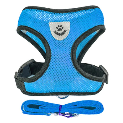 Adjustable Mesh Cat Harness Vest with Leash - Perfect for Small to Medium Dogs and Cats!