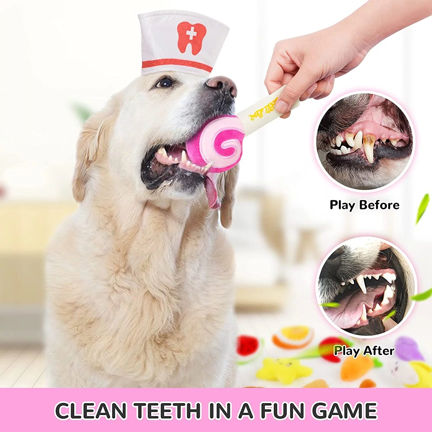 14 Pack Dog Squeaky Toys 