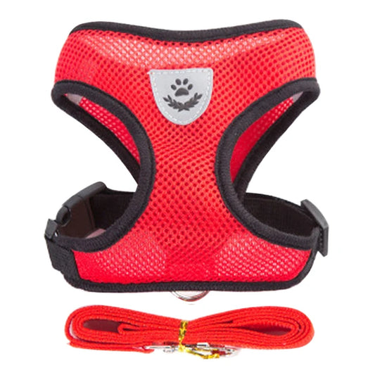 Adjustable Mesh Cat Harness Vest with Leash - Perfect for Small to Medium Dogs and Cats!