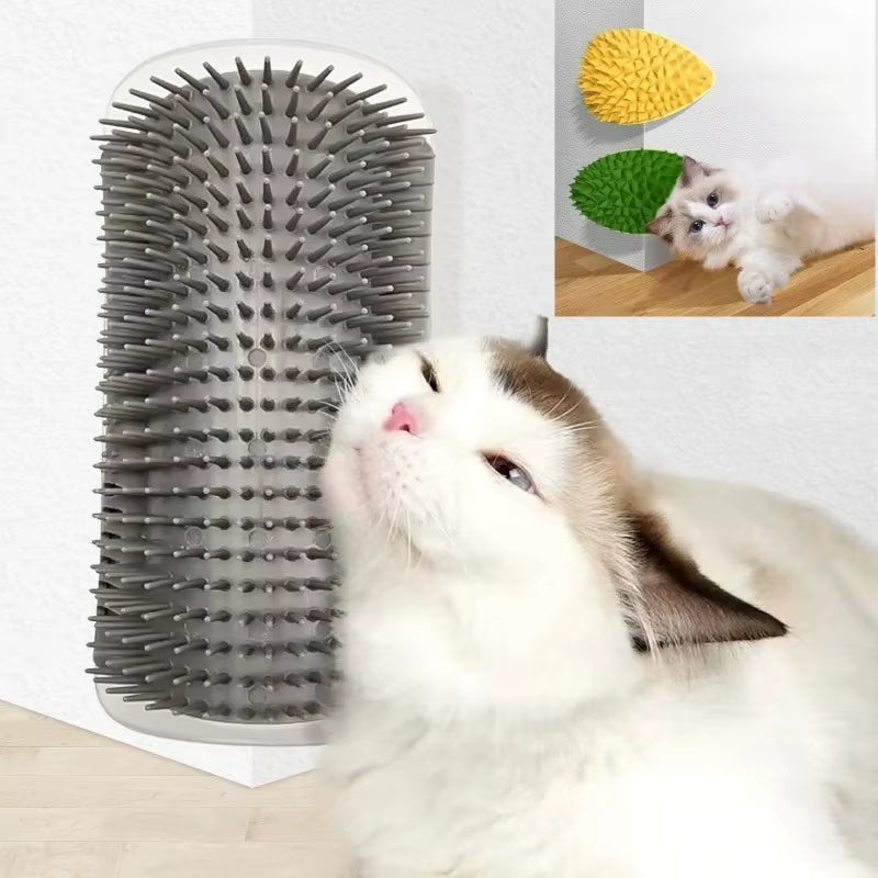 Softer Cat Self-Groomer Brush with Catnip - Playful Massage Comb & Face Scratcher for Kittens and Puppies
