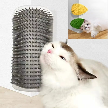 Softer Cat Self-Groomer Brush with Catnip - Playful Massage Comb & Face Scratcher for Kittens and Puppies