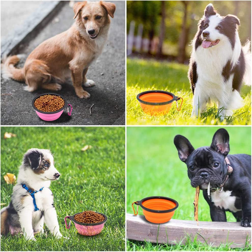 Portable Collapsible Dog Bowls (2 Pack) 