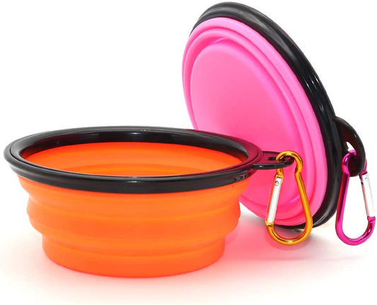 Portable Collapsible Dog Bowls (2 Pack) 