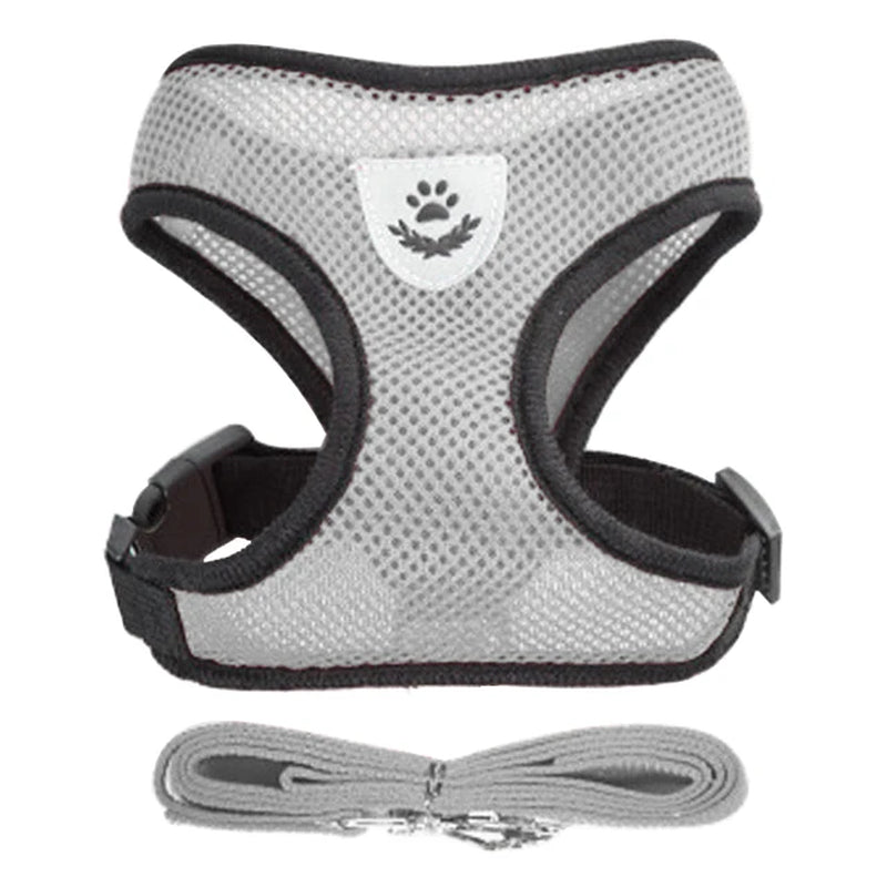 Adjustable Mesh Cat Harness Vest with Leash - Perfect for Small to Medium Dogs and Cats!