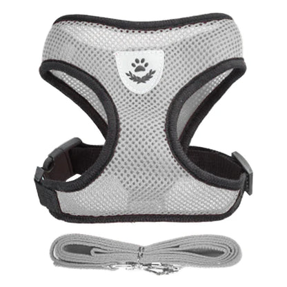 Adjustable Mesh Cat Harness Vest with Leash - Perfect for Small to Medium Dogs and Cats!