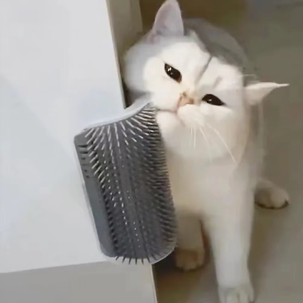 Softer Cat Self-Groomer Brush with Catnip - Playful Massage Comb & Face Scratcher for Kittens and Puppies